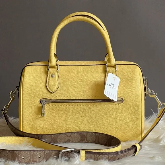 💰SOLD - CH322 - Coach Rowan Satchel with Signature Canvas Detail - Picture 6 of 12